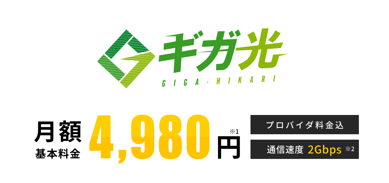 ︎株式会社グロウサポートが運営するインターネット光回線サービスギガ光